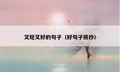 又短又好的句子大全_又短又好的句子