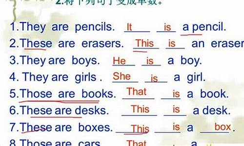 小学英语单复数句子题型训练题_小学英语单复数句子题型训练